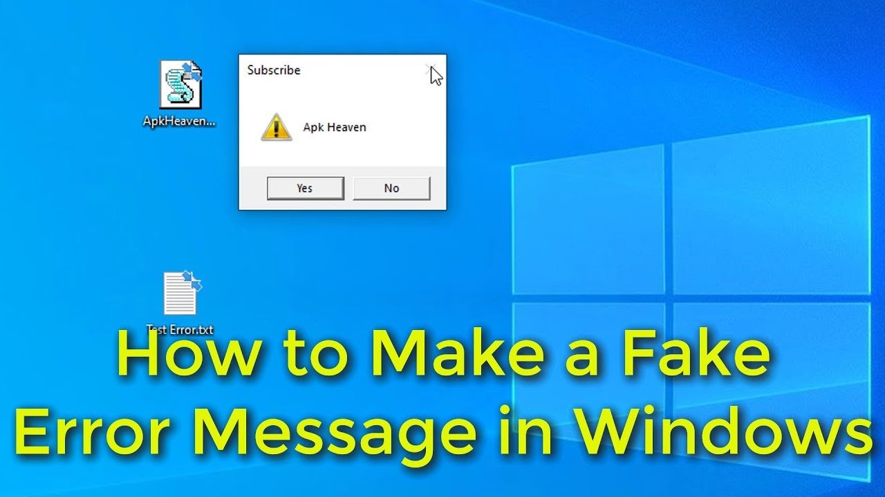 Fake Error Message Text: Copy & Paste Templates and How to Create Them
